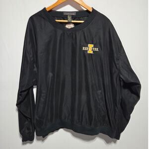 Cross Creek Men's Iowa Hawkeye Black & Gold Pullover Jacket Vintage 2XL
